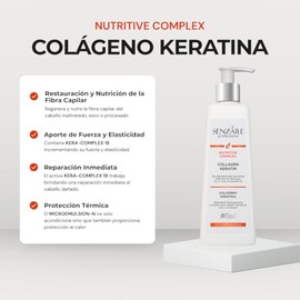 Senzáre Professional Nutritive Complex Colágeno Keratina Tratamiento Biorestaurador 1 Litro