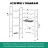 Kalrin 8-Tier Over The Toilet Storage with Side Rack, Over
