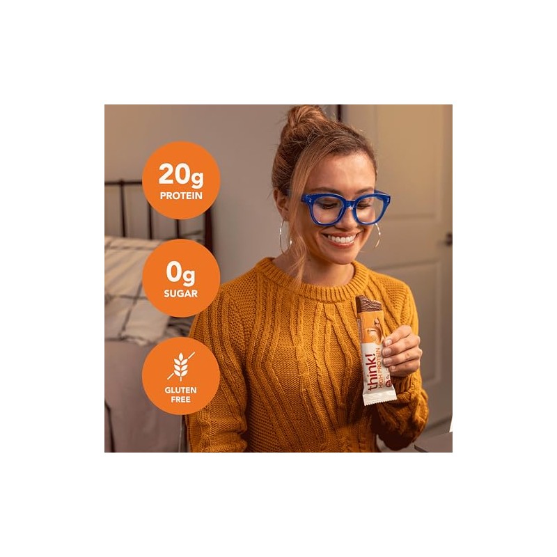 Think - Barras Proteicas Sabor Crema de Cacahuate Cremosa 600g