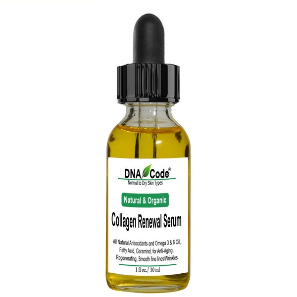100% Natural Vegan Cell Renewal Face Serum Remove Wrinkles Rebuild Collagen-Jojoba, Olive, Rosehip, Argan, Evening Primrose,Pomegranate Seed Oil Blend
