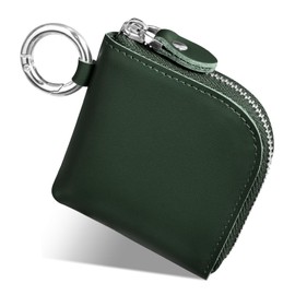 KABANTiFY Men's Coin Purse, Small, Genuine Leather, Fits in the Cold, green