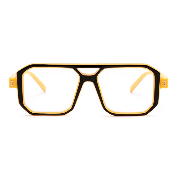 FEISEDY Blue Light Blocking Glasses, Aviator Frame Computer Reading/Gaming/TV/Phones Glasses