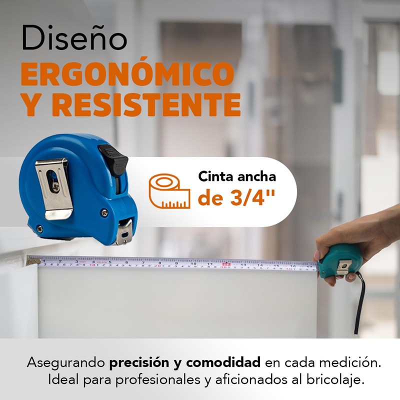 Flexometro 5 metros | Cinta Metrica de 1" - Herramientas