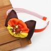 Comdoit Thanksgiving Bow Headband Turkey Hairband Fall Bowknot Turkey Design