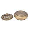 Antique Incense Burner Brass Holder with Lid Fireproof Cotton Interior
