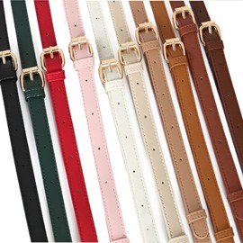 TOEDNNQI Shoulder Strap Shoulder Belt for Bags Leather Belt Cord Slim Replacement Shoulder Strap Only 1.8cm Length Adjustable from 105 to 135cm 1.8 Centimeters Ten Colors Replacement Long Shoulder