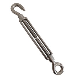 M8 turnbuckle stainless steel OC format, one eyelet, one hook, rope tensioner, clamping adjustment, robust support for fence wires, pack of 3