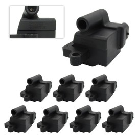 Set of 8 B;emished GM 12558693 Ignition Coils For LS2, LS4, LS7 Engines Square Coil 12556893 D581