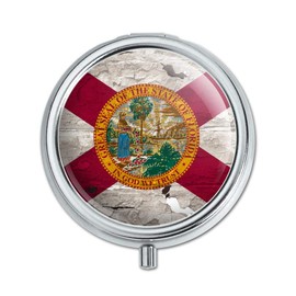 Rustic Florida State Flag Distressed USA Pill Case Trinket Gift Box
