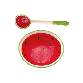 Ciieeo 1 Set Creative Fruit Themed Ceramic Bowl and Spoon Decorative Soup Bowls for Home Hotel and Restaurant Use for Hot Cold Meals Easy to Clean Unique Design