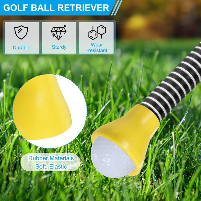 PATIKIL Golfball-Retriever Greifer, 10 Stück Golfball-Saugnapf-Greifer Gummi Puttergriff-Picker-Upper-Werkzeug für Golfer