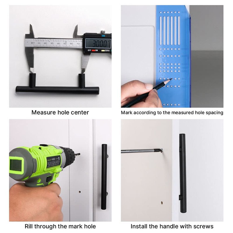 LONTAN Cabinet Handles Template Cupboard Handle Drill Mounting Template -