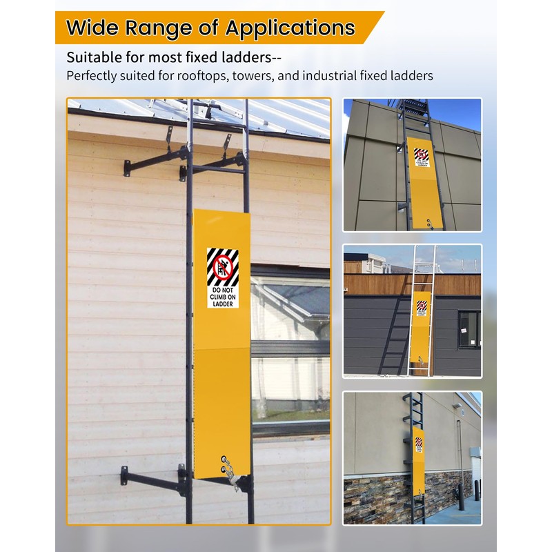 Anti-Climb Fixed Ladder Safety Guard, for Ladder Rungs 16" and