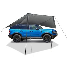 Linskip Roof Rack Awning Compatible with Ford Bronco Sport 2021-2025+, 13′ x 9' Tailgate Sun Shelter for Camping and Travel, Exterior Accessories