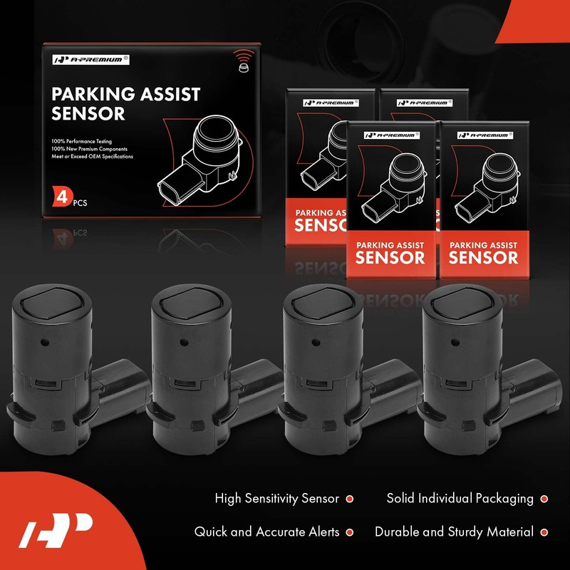 A-Premium 4-PC Reverse Backup Parking Assist Sensor Compatible with Select