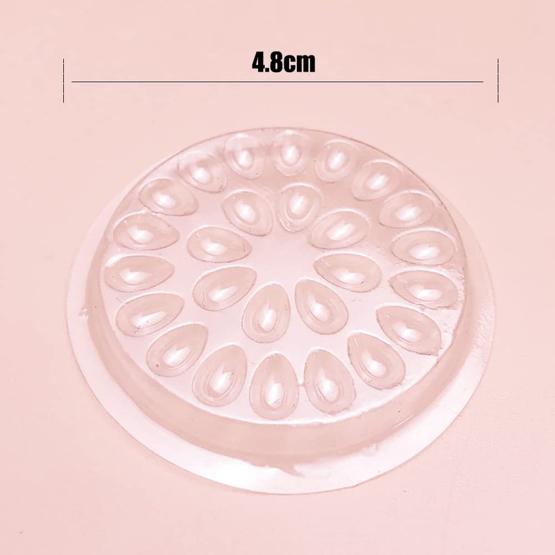 Eyelash Glue Holder, 50 Pieces Disposable Eyelash Glue Holder, Transparent