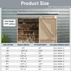 JUBEST 7.5FT Box Rail Exterior Barn Door Hardware Kit, Heavy-Duty