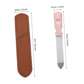 Mikinona Stylish Mini Nail Files Stainless Steel Nail Buffers for Women Fingernail File Refined Surface