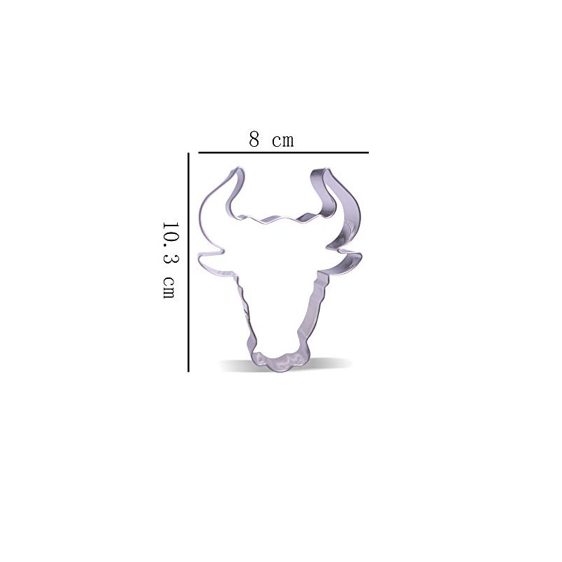 10.3 cm Cow Head Cookie Cutter - 1 Piece -