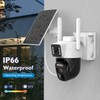Hawkray Dual Lens Solar Security Camera Wireless Outdoor,5G&2.4GHz WiFi,2K Resolution,355°