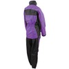 Nexgen Ladies 2 Piece Black and Purple Motorcycle Rain suit