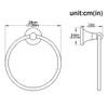 Flybath Round Towel Ring Antique Brass Hanger Hand Towel Holder