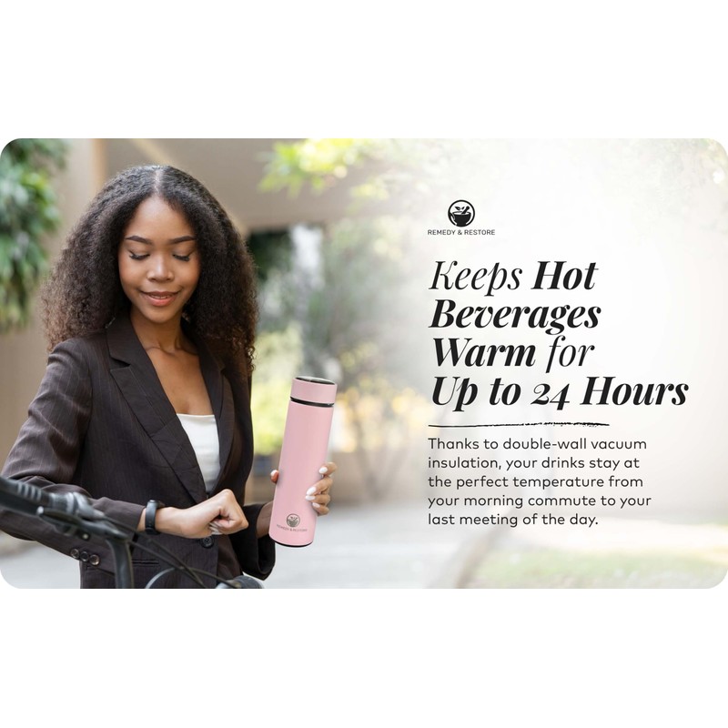 RR Pink Tea Bottle with Infuser – Brew Beautifully, Sip