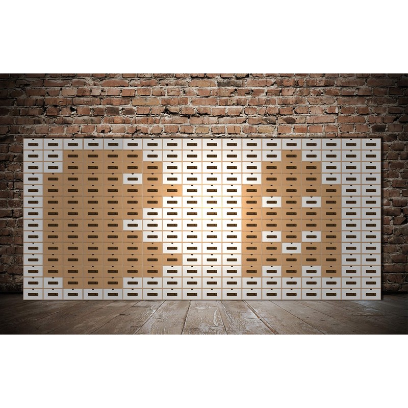 BigDean 20x Shoe Storage Brown / White with Viewing Window