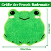 Yamepuia Frog Bathroom Rug, Bath Mat, Green, Cute, Non-Slip, Washable