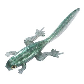 Dr.Fish 6 Pack Soft Plastic Frog Baits, 3.2 Inches Tadpole Swimbaits Frog Lures Bass Crappie Lures Creature Lizard Bait Shad Drop Shot Panfish Bluegill, Brown Green