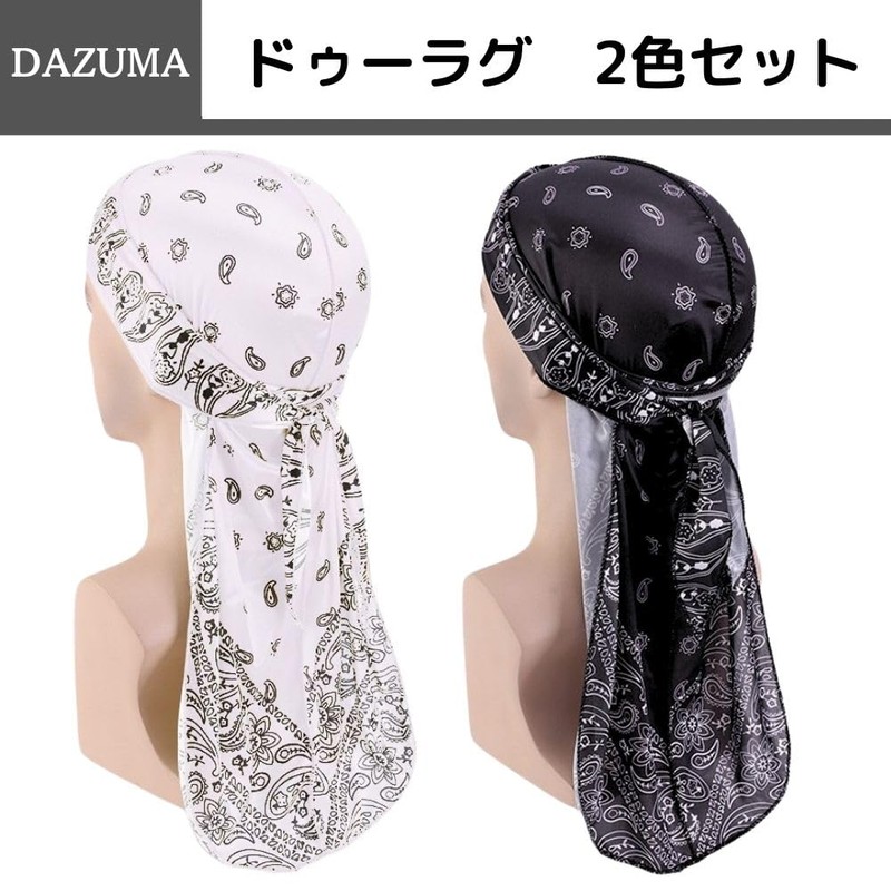 DAZUMA Paisley Satin Hip Hop Dance Hat Bandana Turban Pirate
