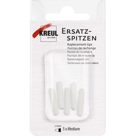 KREUL 17983 Replacement Tips Medium, Pack of 5, Line Width 2 - 4 mm, Suitable for Triton Acrylic Markers, Solo Goya Masking Markers, Acrylic Metallic/Matt Marker, Textile Marker Opaque, Chalky Chalk