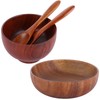 WOPPLXY Wooden Salad Bowl and Servers Set - 12CM 10CM