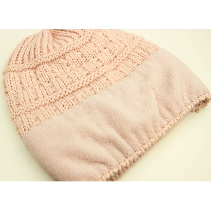 Ever Bloom Women's Knitted Hat with Cable Hole, Made in