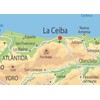 Honduras Physical Map - 23.3 x 16.5 Inches - Paper