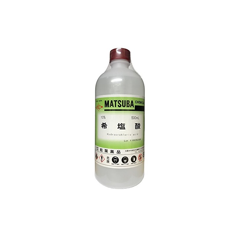 MATSUBA 10% Hydrochloric Acid 500ml Bottle