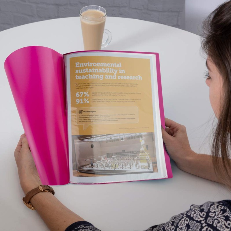 Rapesco 1645 Germ-Savvy Antibacterial A4 Presentation Folder with 100 Files