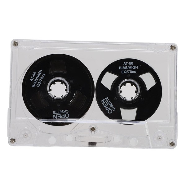 Reel-to-Reel Empty Cassette, Professional 50-Minute Blank Audio Cassette for Music