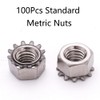 (100pcs M3) Kep Hex Head Lock Nuts Set, Carbon Steel