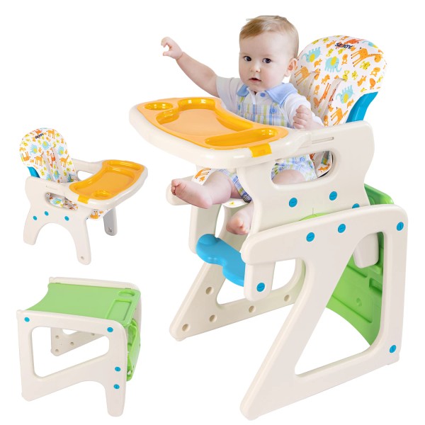 SEJOY Convertible 6-in-1 Baby High Chair for Toddlers with Folding,