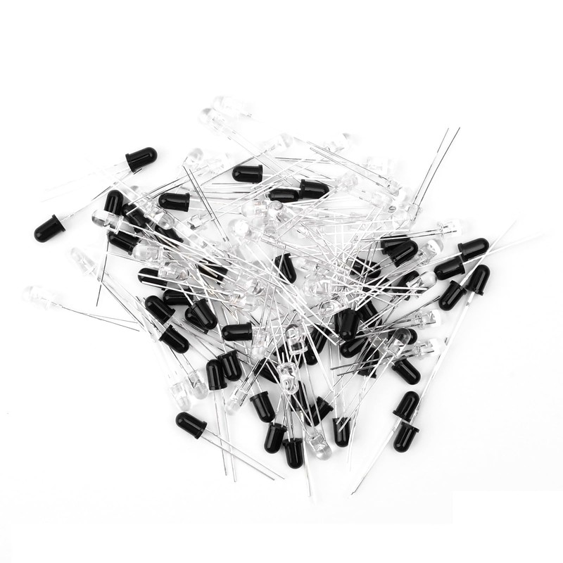 FORIOT 2 Sets 50Pcs LEDs Infrared Emitter and IR Receiver