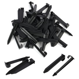 Pack of 50 Garte nschlauch Ground Anchors, Mounting Anchors for Drip Hoses and Sprinkler Systems, Suitable for 1/2 Inch Outer Diameter Hoses, Robust Polypropylene, Black, for Garden, Lawn