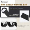 Men Black Canvas Belt,JASGOOD Webbing Cloth D Ring Buckle Belt