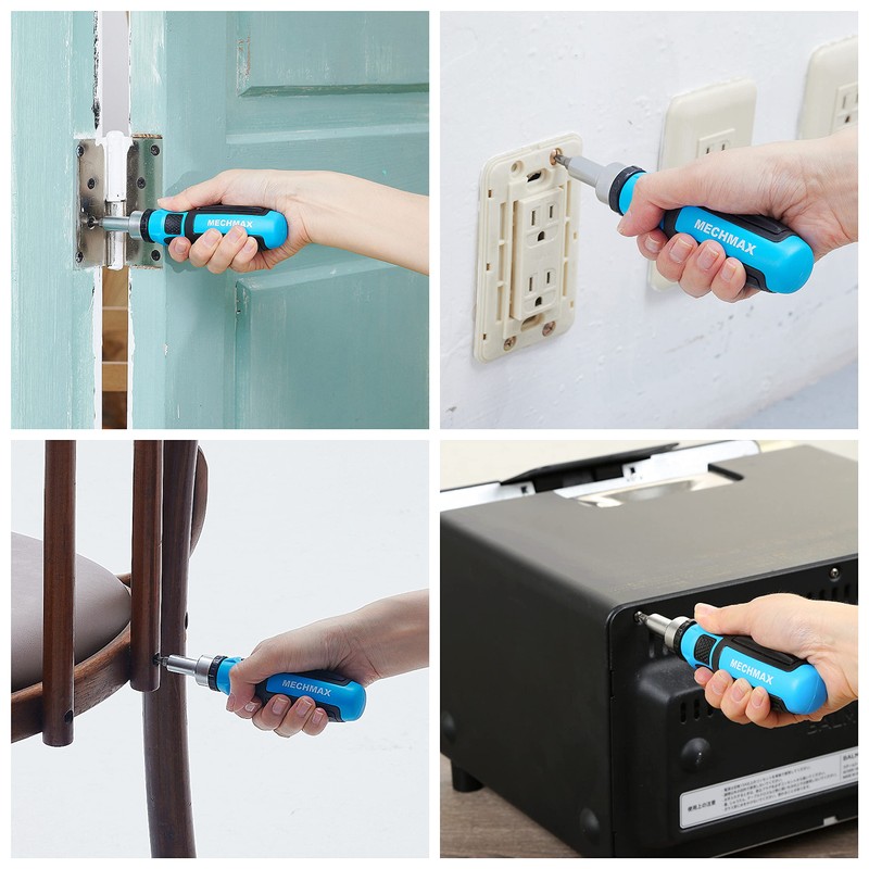 68-Piece MECHMAX Ratcheting Screwdriver Set - Magnetic Bit Driver Kit