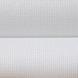 6 Pieces 14 Count Cross Stitch Embroidery Fabric. Precut Cloth, White, 100% Cotton (14" x 14")