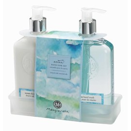 Mangiacotti Bath Sink Gift Set Plant-Based Hand Wash Soap and Hydrating Shea Butter Aloe Lotion Moisturizer, 12 Fluid Ounces Each, Ocean