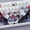 JOMKIZ Ink Painting Keycaps, Red Plum Blossom Landscape Cherry Profile