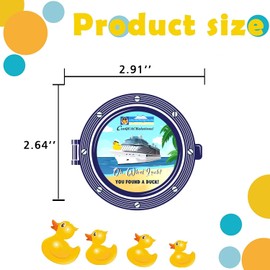 Waxvery Duck Tags, 35 Pack, 2.6 x 2.9 Inch, Multicolor Rubber Duck Tag Game Cards