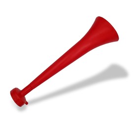 FUN FAN LINE - Pack x3 Plastic Vuvuzela Stadium/Non-Toxic Football Horn. Accessory for Football and Sports Parties. Very Loud Air Horn for Animation. (Red)