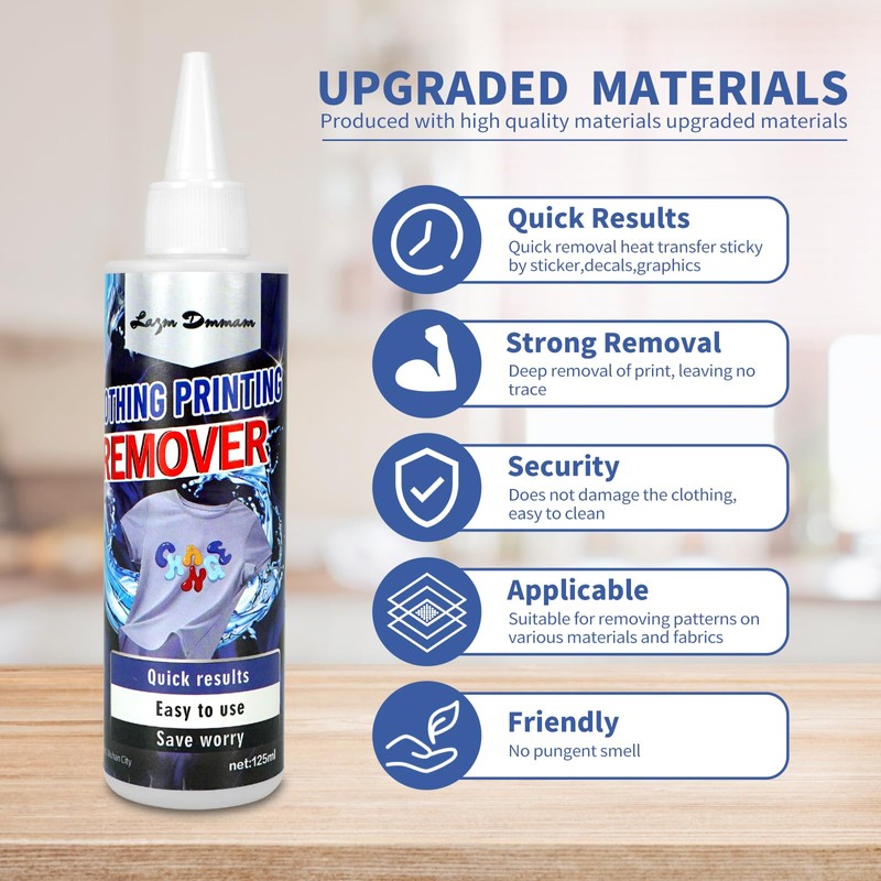 Heat Transfer Vinyl Remover for Fabrics, Rapid Remover Adhesive Remover,